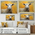 thumbnail image 4 of Designart "Beige Beauty Encaustic Yellow Sheep I" Animals Wall Decor, 4 of 5