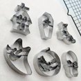 thumbnail image 2 of 6Pcs Stainless Steel Biscuit Cutters Halloween Cookie Cutter Ghost Pumpkin Skull, 2 of 5