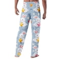 thumbnail image 4 of Domuza Mens Easter Rabbit Pajamas Pants Casual Drawstring Elastic Waist Pjs Trousers Relaxed Fit Comfy Lounge Sleepwear with Pockets Cyan 2XL, 4 of 4