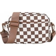 thumbnail image 4 of Small Checkered Crossbody Bag for Women Cute Purses Shoulder  Wide Strap Checkered Crossbody Bag for Women, 4 of 9