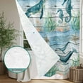 thumbnail image 4 of Xipuska Sea Turtle Shower Curtain - Water Repellent Fabric Shower Curtains Washable, Coastal Seahorse Whale Octopus Ocean Seagrass Decorative Cloth Bathroom Curtains Modern Bath Decor 36"x72", 4 of 6