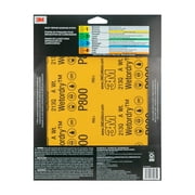 3M Imperial Wetordry Sheet, 9 x 11, P800A - Used in Wet Sanding, 5/pack, sold by pack
