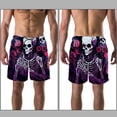 thumbnail image 3 of luoweisi Men's Beach Shorts Quick Dry Swim Trunks with Mesh Lining Skeleton L, 3 of 5