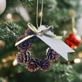thumbnail image 6 of Pinecone Wreath under $5! Cagogo Mini Pinecone Christmas Wreath, Rustic Natural Ornament, Hanging Tree Decoration, Fireplace Mantel Decor, Holiday Window Accent, Set of Two Wreaths, 6 of 6