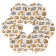 thumbnail image 2 of Haosy Set of 6 Drink Woven Coaster with Holder Heat Resistant Non-Slip Bar Coasters 4 Inches Excavator Bulldozer Roller, 2 of 7