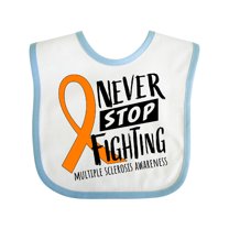 Inktastic Never Stop Fighting Multiple Sclerosis Awareness Boys or Girls Baby Bib
