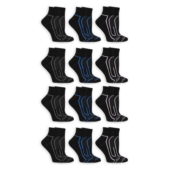 Fruit of the Loom Women's Coolzone Half Cushion Ankle Socks 12 Pack