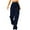 Z_Navy, variant on Women's High Waist Cargo Pants Wide Leg Loose Fit Casual Long Trousers with Elastic Waist and Multiple Pockets Comfortable Everyday Wear L Size Coffee
