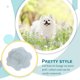 thumbnail image 5 of Advancent Collar de perro flores gasa perla hermosa apariencia gato pajarita banda elástica suministros para mascotas decoración del cuello Decoración blanco crudo, 5 of 6