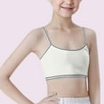 thumbnail image 2 of Girls Unerwear - Crop Top Bra Girls Seamless Sports Bra Training White Teen Bra Camisole Style Lightweight Seamless Kids, Toddler Girls Underwear,Color: White Size: 9-12 Years, 2 of 6
