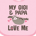 thumbnail image 4 of Inktastic My Gigi and Papa Love Me Girls Baby Bib, 4 of 4