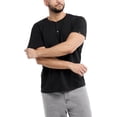 thumbnail image 3 of X RAY JEANS Mens Basic Henley Neck Short Sleeve T-Shirt, Black, M, 3 of 6