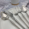 thumbnail image 4 of Elyon Tableware Elyon Noelle Matte Colored Stainless Steel Flatware Set 20 Pieces Silver, 4 of 5