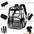 thumbnail image 6 of Ludolm Clear Backpack Heavy Duty, See Through Backpack Stadium Approved, Quick Security Check See Through Backpacks Transparent Bookbag, 6 of 6