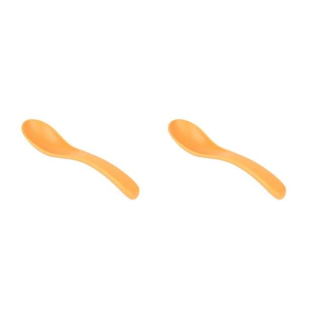 Yuarrent Cuchara antiadherente, fácil de limpiar, ligera, para revolver, cucharas para cenar, suministros de cocina, cucharón de arroz, Naranja 2piezas