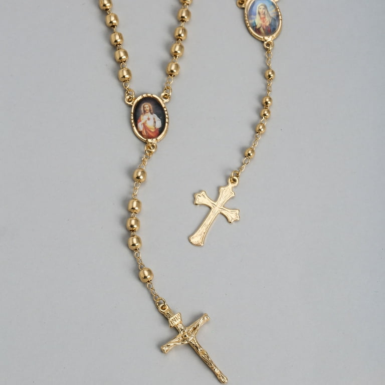 Gold rosary hotsell necklace walmart