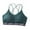 Green, variant on VEKDONE Sports Bras for Women Ribbed Wireless Seamless Athletic Workout Bras Padded Bralettes Racerback Comfort Cami Tops Wine Size L