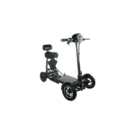 Comfygo MS-3000 Electric Mobility Scooters for Adults - Foldable Lightweight 4 Wheeler Drive Electric Wheelchair Compact Duty for Travel with LED Headlight, 25 Miles Range (Black)