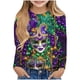 thumbnail image 2 of Blusas y camisas de manga larga con cuello redondo Camisas con estampados de manga larga Cuello redondo lindo Blusas casuales elegantes Ropa Camisas de cuello redondo Niña Top de poliéster, 2 of 5