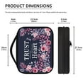 thumbnail image 4 of Suhoaziia Bible Bags and Totes for Women Bible Accessories Polyester Portable Aesthetic Flower Bible Protective Bag with Zippered Pocket, 4 of 7