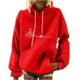 thumbnail image 1 of Yuyuzo Christmas Hoodies for Women Oversized Drawstring Hooded Sweatshirt Casual Long Sleeve Pullover, 1 of 4