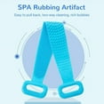 thumbnail image 2 of Silicone Bath Body Brush, Exfoliating Lengthen Silicone Body Back Scrubber, Easy to Clean, Comfortable Massage for Shower(Blue), 2 of 4