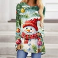 thumbnail image 2 of YUGYXL Christmas Shirts for Women Funny Xmas Long Sleeve Tunic Tops Vintage Christmas Graphic Blouse Multicolor XXXL, 2 of 5
