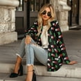 thumbnail image 4 of SCRAWLGOD Christmas Tree Long Cardigan Jackets for Women Trendy Clothes Fall Size XL Long Sleeve Casual Work Outfits for Women Elastic Long Printed Cardigan Women Party, 4 of 7