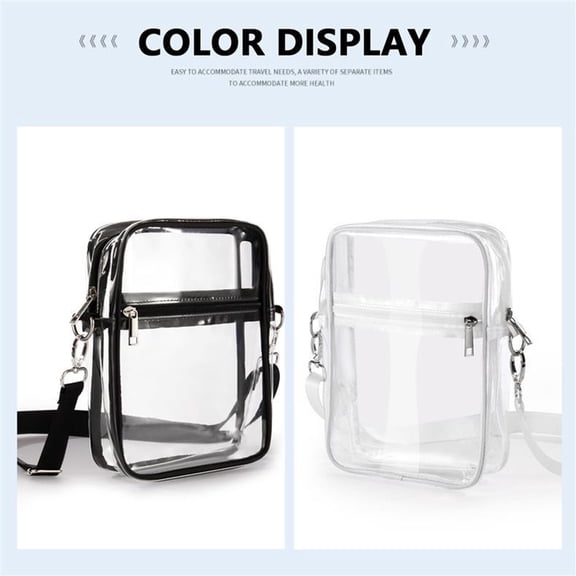 ibiyuan Clear Bag for Stadium Events - Clear Crossbody Bag Stadium Approved Small Mini Clear Purse, Womens Handle Handbags for Sports Concerts