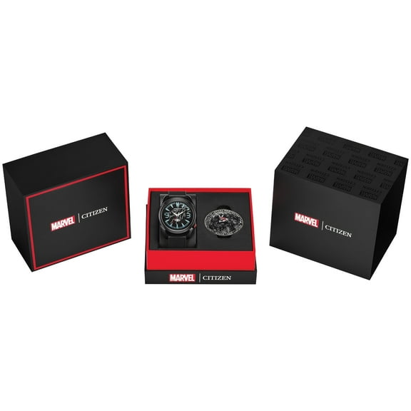 Citizen Eco-Drive Men's Marvel Venom Watch Set with Pin - AW2065-41W