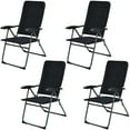 thumbnail image 1 of Gymax 4PCS Patio Folding Chairs Back Adjustable Reclining Padded Garden Furniture, 1 of 10