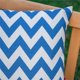 Greylin Outdoor Square Fabric Chevron Water Resistant Throw Pillow, Blue, White - image 6 of 15