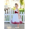 thumbnail image 3 of Ekidsbridal White Floral Lace Heart Cutout Flower Girl Dress with Petals Wedding Pageant Recital Communion Baptism Holiday 185T 7, 3 of 4