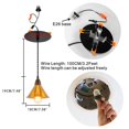 thumbnail image 2 of KAYYELAMP 2 Lights Vintage Gold Shade Walnut Base Recessed Light Conversion Kit for E26 Recessed Mount Cans Pendant Light Ideal for Home Decor Kitchen Bedroom Office, 2 of 5