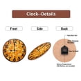thumbnail image 7 of Honeycomb Mosaic Wall Clock Orange Hexagon 10-Inch Silent Wooden Wall Clock, Battery Operated (AA Batteries Not Included), Artistic Home Decor, 7 of 7