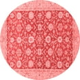 thumbnail image 1 of Ahgly Company Indoor Round Oriental Red Traditional Area Rugs, 3' Round, 1 of 4