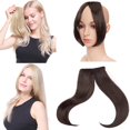 thumbnail image 3 of Benehair Clip in Fringe Hair Extensions as Humam Side Bangs Thick Hairpiece 6" Dark Brown, 3 of 6