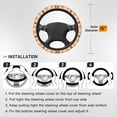 thumbnail image 3 of XMXT Cartoon Coffee Cookies Steering Wheel Cover, Elastic Non-Slip Universal Fit Car Decor Accessories Protector for Auto SUV Trucks, 3 of 8