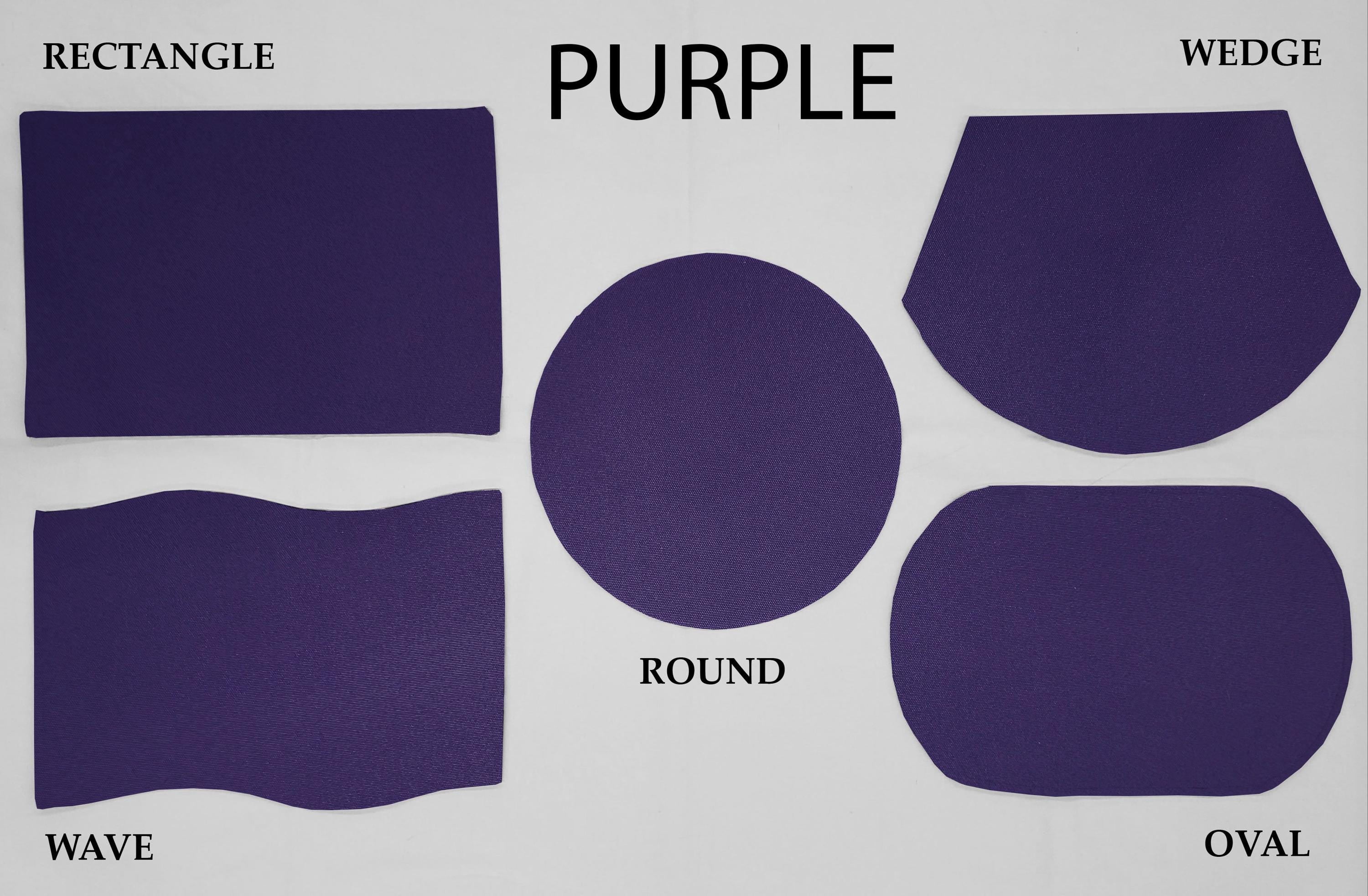 Waterproof Canvas Placemats by Penny's Needful Things (Oval - Set of 4) (Purple)