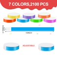 thumbnail image 2 of 2100 Pcs Paper Wristbands for Events - Waterproof Bracelets for Music Festivals, Concerts, Exhibitions (7 Neon Colors), 2 of 7