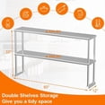 thumbnail image 3 of YUSAZENS 60 x 12 x 33 Inch Stainless Steel Workbench Support Stand, Multifunctional Kitchen Counter Rack for Storage Organization and Workspace, 3 of 8