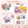 thumbnail image 3 of 3 Sheets 3 Styles PVC Waterproof Decorative Stickers Self Adhesive Floral Decals for Furniture Decoration Pigeon 300x150mm 1 sheet/style, 3 of 9
