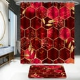 thumbnail image 2 of Brythos 4Pcs Shower Curtain Set,Bathroom Rug Set,Bathroom Sets,Style13,72"X72", 2 of 6