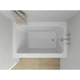 thumbnail image 3 of Vanity Art Acrylic Alcove Bathtub with 3 Side Tiling Flange, 48 x 32 inches Slip Resistant Surface 121-Degree Backrest Shower Tub, Reinforced Fiberglass Right Drain Soaking Tub, 3 of 9