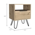 thumbnail image 5 of Boahaus Huelva Nightstand, 1 Drawer, Manufactured Wood, Light Oak, 5 of 5