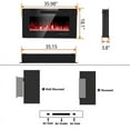 thumbnail image 3 of Wall&nbsp;Mounted&nbsp;or Recessed Electric&nbsp;Fireplace&nbsp;with&nbsp;Remote&nbsp;Control and&nbsp;Timer, Thickness 3.8 inch , Top Air Outlet, 3 of 8