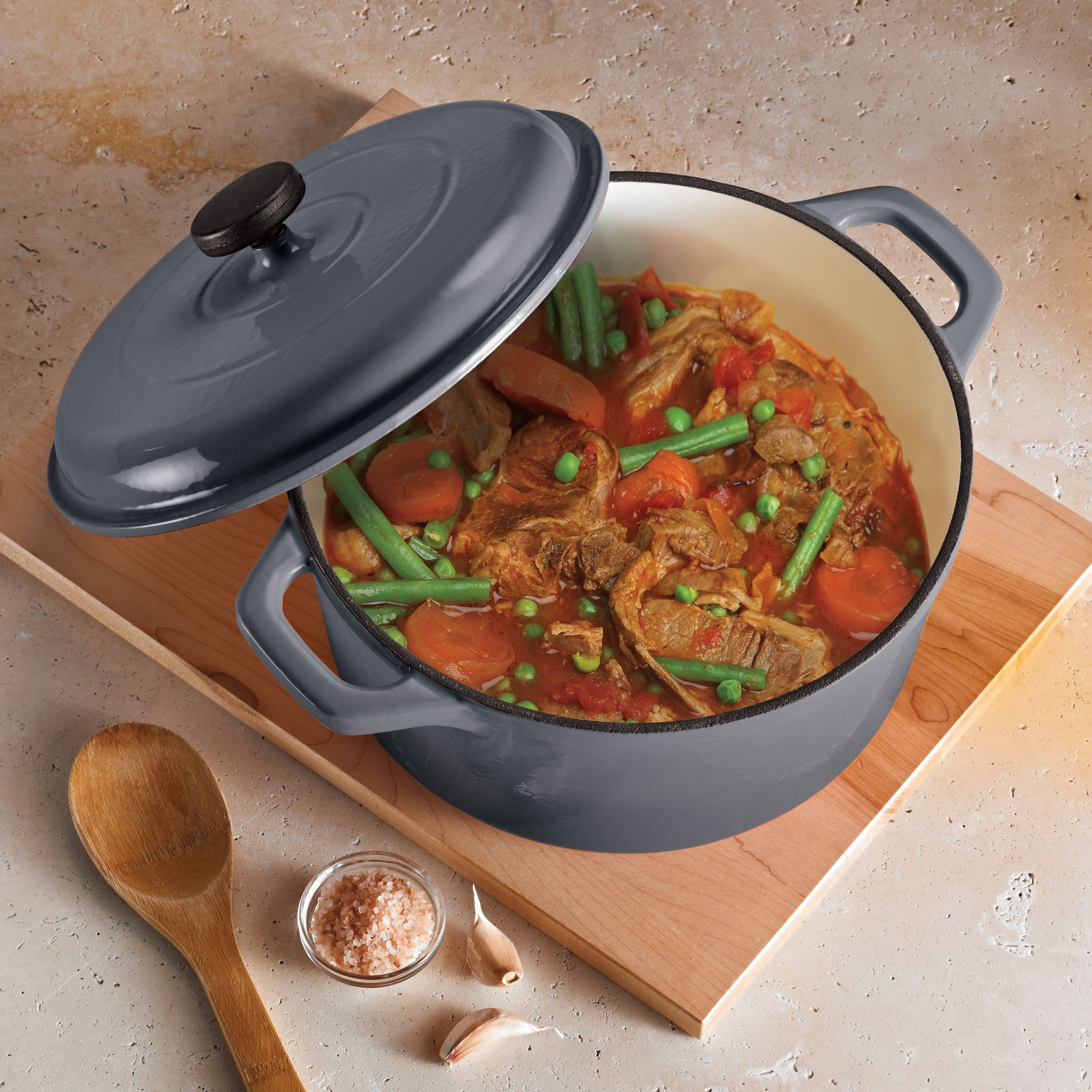Tramontina 6.5 Qt Enameled Round Cast Iron Dutch Oven, Purple