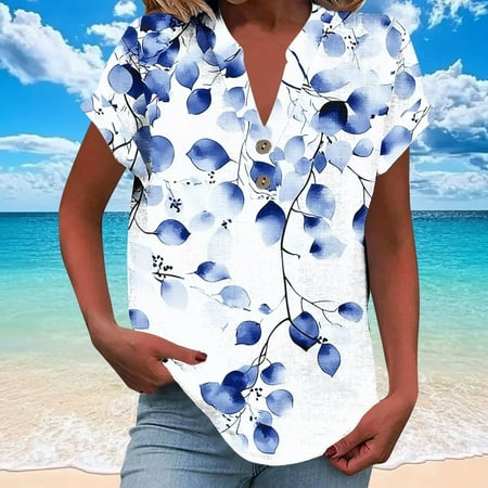 Pohista Womens Casual Tops T Shirts for Women Womens Blouse Blouses for Women Dressy Casual Short Sleeve