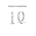 thumbnail image 2 of CZ Small Hoop Earrings Sterling Silver Cartilage Earring for Women, 2 of 5