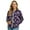 Purple Butterfly, variant on COEQINE Women's Bomber Jacket Zip Up Long Sleeve Varsity Shackets Lightweight Coat with Pockets, Stand Collar Loose Fit Casual Jacket Fall Winter Outfits, Small, Elegant Butterfly Flower